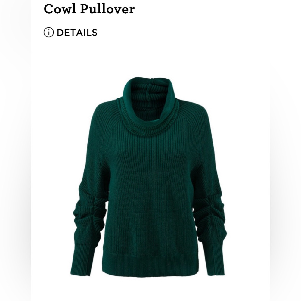 Cabi Cowl Pullover Sweater #3532, Size L EUC, Hunter Green